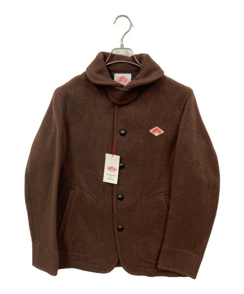 DANTON（ダントン）DANTON (ダントン) 丸襟ウールモッサジャケット ブラウン サイズ:40 未使用品の古着・服飾アイテム