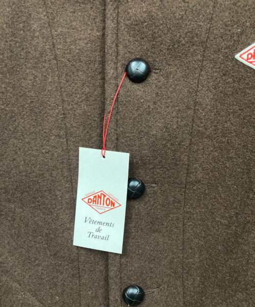 DANTON（ダントン）DANTON (ダントン) 丸襟ウールモッサジャケット ブラウン サイズ:40 未使用品の古着・服飾アイテム