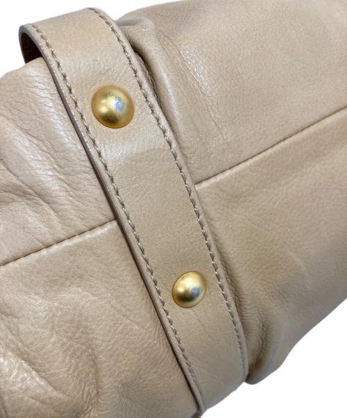 MIU MIU（ミュウミュウ）MIU MIU (ミュウミュウ) VITELLO LUX 2WAYバッグ ベージュの古着・服飾アイテム