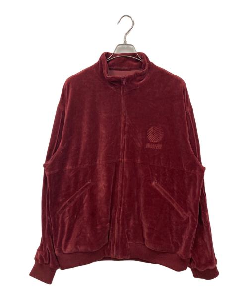 HELLRAZOR（ヘルレイザー）HELLRAZOR (ヘルレイザー) HONDA (ホンダ) ベロア トラックジャケット レッド サイズ:XLの古着・服飾アイテム