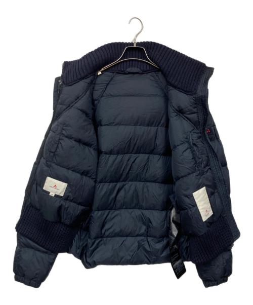 PEUTEREY（ピューテリー）PEUTEREY (ピューテリー) ニット切替ダウンジャケット ネイビー サイズ:Mの古着・服飾アイテム