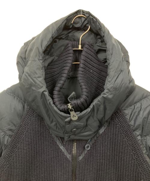 PEUTEREY（ピューテリー）PEUTEREY (ピューテリー) ニット切替ダウンジャケット ネイビー サイズ:Mの古着・服飾アイテム