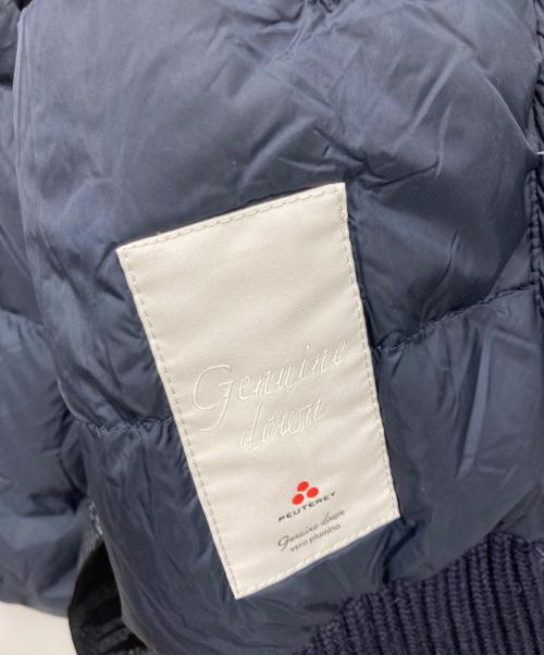 PEUTEREY（ピューテリー）PEUTEREY (ピューテリー) ニット切替ダウンジャケット ネイビー サイズ:Mの古着・服飾アイテム