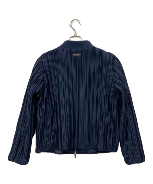 ARMANI EXCHANGE（アルマーニ エクスチェンジ）ARMANI EXCHANGE (アルマーニ エクスチェンジ) プリーツボンバージャケット ネイビー サイズ:Mの古着・服飾アイテム