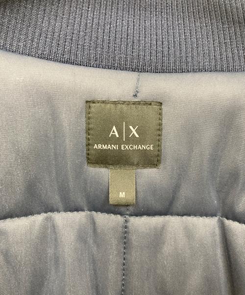 ARMANI EXCHANGE（アルマーニ エクスチェンジ）ARMANI EXCHANGE (アルマーニ エクスチェンジ) プリーツボンバージャケット ネイビー サイズ:Mの古着・服飾アイテム