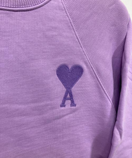 AMI Alexandre Mattiussi（アミアレクサンドルマテュッシ）AMI Alexandre Mattiussi (アミアレクサンドルマテュッシ) 胸刺繍スウェット パープル サイズ:Sの古着・服飾アイテム