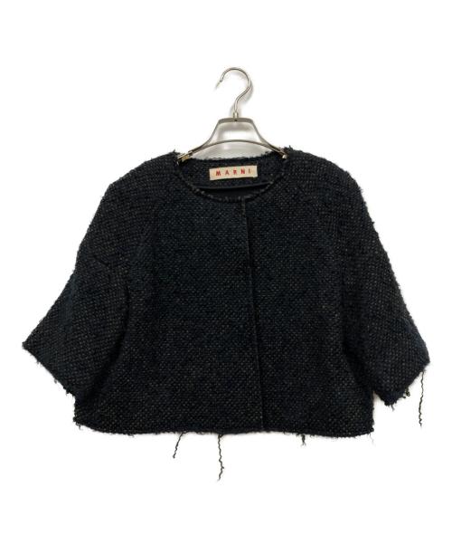 MARNI（マルニ）MARNI (マルニ) ノーカラージャケット ブラック サイズ:38の古着・服飾アイテム