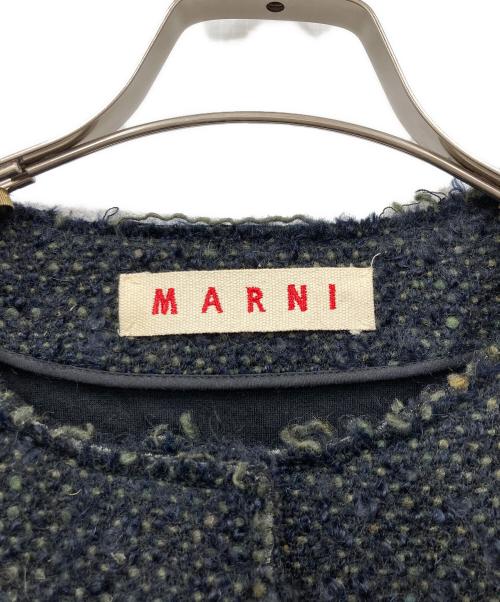 MARNI（マルニ）MARNI (マルニ) ノーカラージャケット ブラック サイズ:38の古着・服飾アイテム