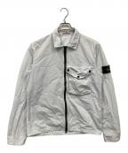 STONE ISLANDストーンアイランド）の古着「OLD EFFECT ZIP OVERSHIRT」｜ホワイト