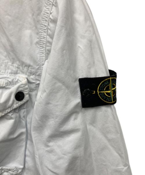 STONE ISLAND（ストーンアイランド）STONE ISLAND (ストーンアイランド) OLD EFFECT ZIP OVERSHIRT ホワイト サイズ:Sの古着・服飾アイテム