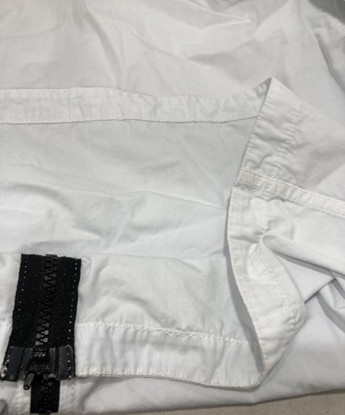 STONE ISLAND（ストーンアイランド）STONE ISLAND (ストーンアイランド) OLD EFFECT ZIP OVERSHIRT ホワイト サイズ:Sの古着・服飾アイテム