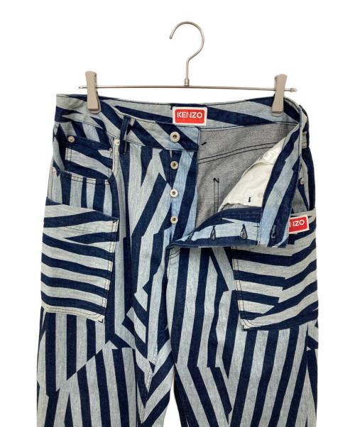 KENZO（ケンゾー）KENZO (ケンゾー) ダズルストライプカーゴデニムパンツ インディゴ サイズ:W30の古着・服飾アイテム