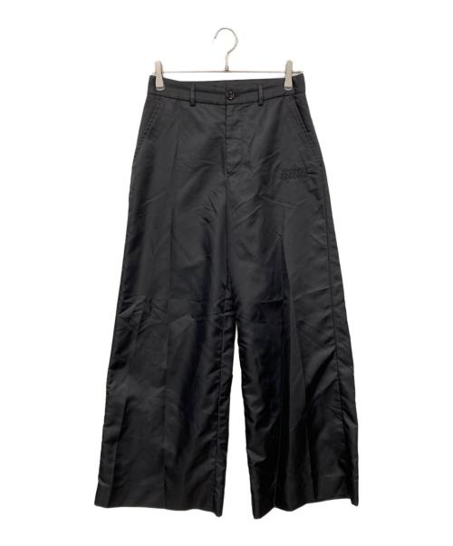 MM6 Maison Margiela（エムエムシックスメゾンマルジェラ）MM6 Maison Margiela (エムエムシックスメゾンマルジェラ) ナイロンワイドパンツ ブラック サイズ:36の古着・服飾アイテム