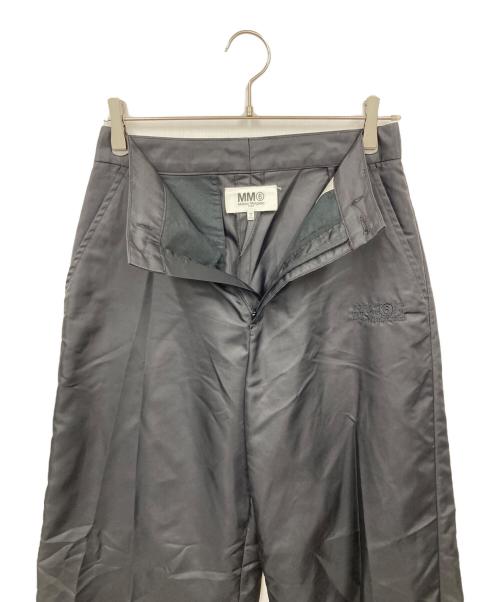 MM6 Maison Margiela（エムエムシックスメゾンマルジェラ）MM6 Maison Margiela (エムエムシックスメゾンマルジェラ) ナイロンワイドパンツ ブラック サイズ:36の古着・服飾アイテム