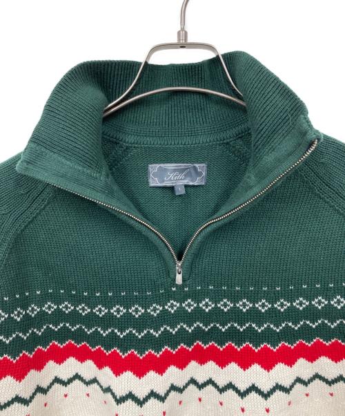 KITH（キス）KITH (キス) ジップニット グリーン サイズ:Lの古着・服飾アイテム