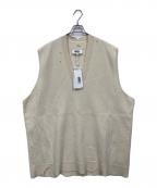 MM6 Maison Margielaエムエムシックスメゾンマルジェラ）の古着「23AW V Neck Mini Dress1 Vest」｜ベージュ