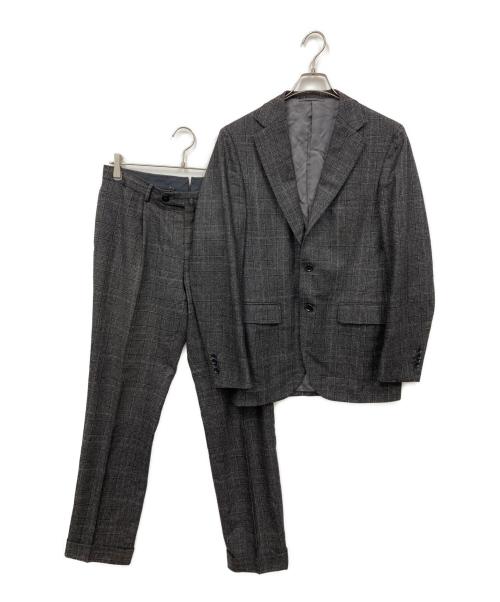 BEAMS F（ビームスエフ）BEAMS F (ビームスエフ) チェック柄スーツ ブラック サイズ:48の古着・服飾アイテム