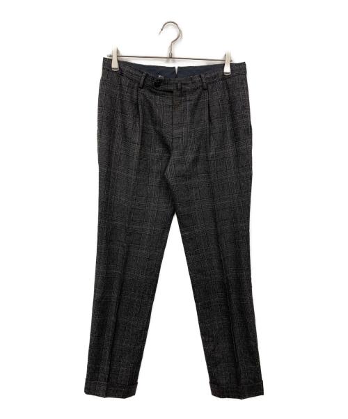 BEAMS F（ビームスエフ）BEAMS F (ビームスエフ) チェック柄スーツ ブラック サイズ:48の古着・服飾アイテム