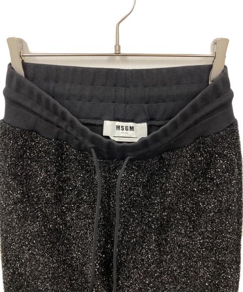 MSGM（エムエスジーエム）MSGM (エムエスジーエム) ラメスウェットパンツ ブラック サイズ:XSの古着・服飾アイテム