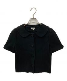 FOXEY（フォクシー）の古着「半袖ニットジャケット」｜ブラック