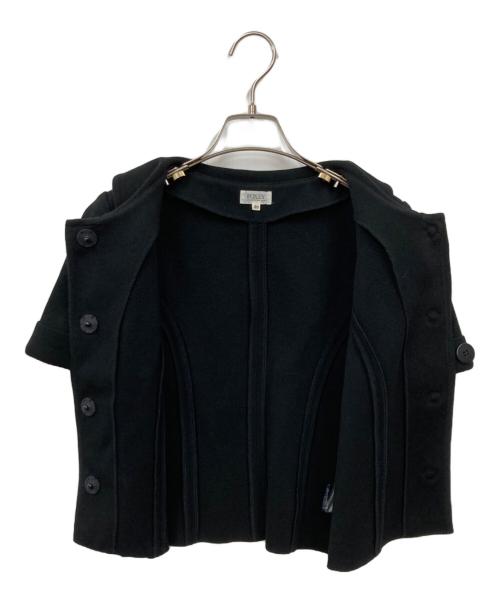 FOXEY（フォクシー）FOXEY (フォクシー) 半袖ニットジャケット ブラック サイズ:40の古着・服飾アイテム