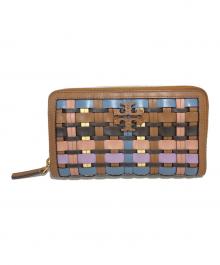 TORY BURCH（トリーバーチ）の古着「Britten Woven Zip Wallet」｜マルチカラー