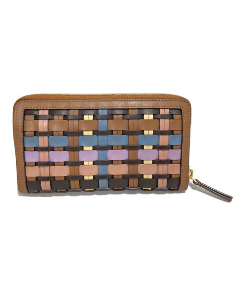 TORY BURCH（トリーバーチ）TORY BURCH (トリーバーチ) Britten Woven Zip Wallet マルチカラーの古着・服飾アイテム