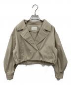 STRATAエストラータ）の古着「ショートトレンチブルゾン」｜ベージュ