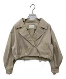 STRATA（エストラータ）の古着「ショートトレンチブルゾン」｜ベージュ