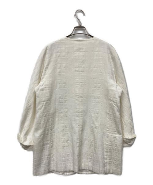 Rene（ルネ）Rene (ルネ) ノーカラーコート ホワイト サイズ:-の古着・服飾アイテム