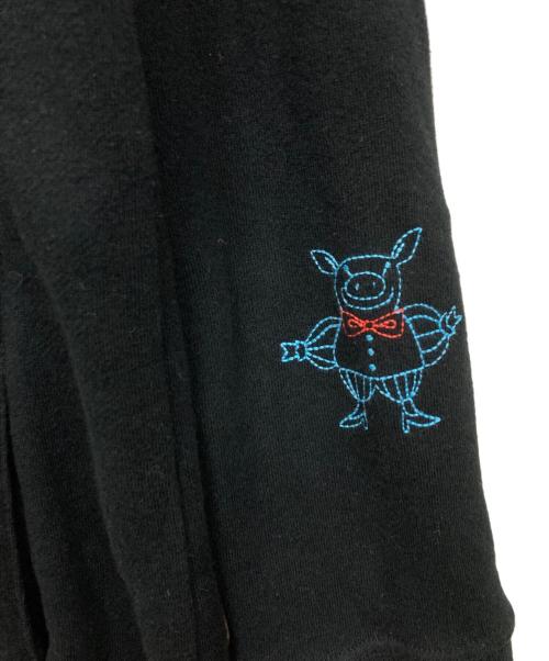 OLLEBOREBLA（アルベロベロ）OLLEBOREBLA (アルベロベロ) 刺繍ジップパーカー ブラック サイズ:表記なしの古着・服飾アイテム