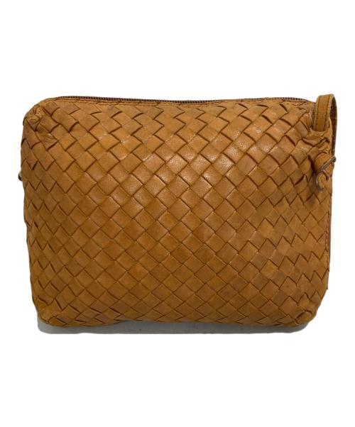 BOTTEGA VENETA（ボッテガベネタ）BOTTEGA VENETA (ボッテガベネタ) イントレチャート ショルダーバッグ ブラウンの古着・服飾アイテム