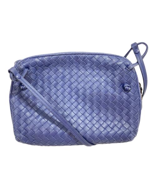 BOTTEGA VENETA（ボッテガベネタ）BOTTEGA VENETA (ボッテガベネタ) イントレチャート ショルダーバッグ ブルーの古着・服飾アイテム