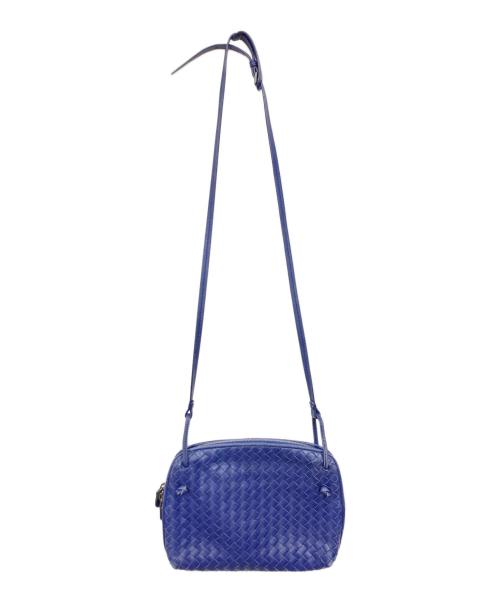 BOTTEGA VENETA（ボッテガベネタ）BOTTEGA VENETA (ボッテガベネタ) イントレチャート ショルダーバッグ ブルーの古着・服飾アイテム