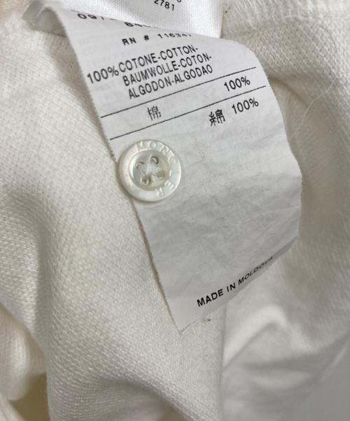 MONCLER（モンクレール）MONCLER (モンクレール) ポロシャツ ホワイト サイズ:Mの古着・服飾アイテム