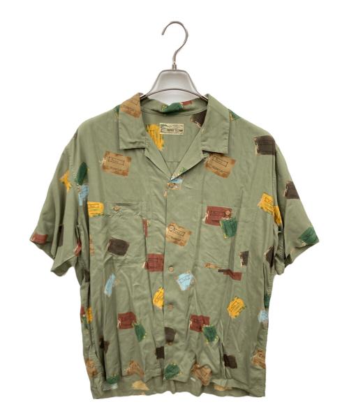PAPAS ISLAND（パパス アイランド）PAPAS ISLAND (パパス アイランド) オープンカラーアロハシャツ グリーン サイズ:Mの古着・服飾アイテム