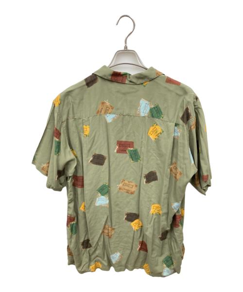 PAPAS ISLAND（パパス アイランド）PAPAS ISLAND (パパス アイランド) オープンカラーアロハシャツ グリーン サイズ:Mの古着・服飾アイテム