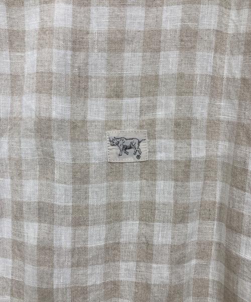 PAPAS（パパス）PAPAS (パパス) リネンチャイナシャツ ベージュ サイズ:Mの古着・服飾アイテム