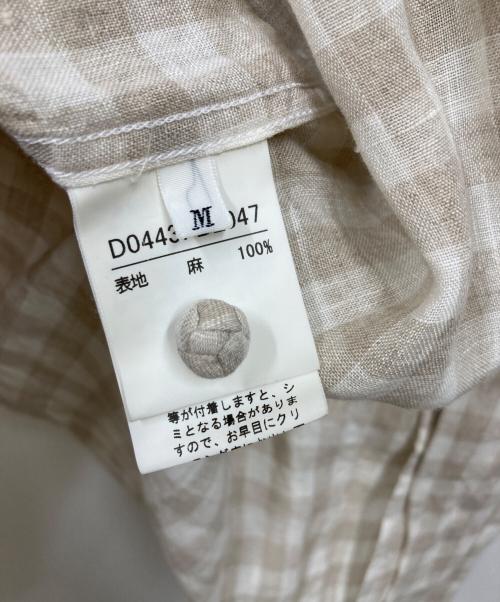 PAPAS（パパス）PAPAS (パパス) リネンチャイナシャツ ベージュ サイズ:Mの古着・服飾アイテム