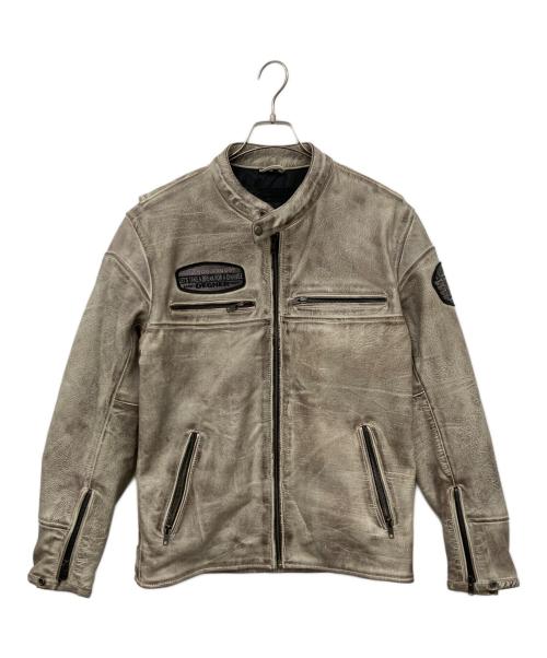 THE DEGNER CLASSIC（ザデグナー クラシック）THE DEGNER CLASSIC (ザデグナー クラシック) レザージャケット ベージュ サイズ:Mの古着・服飾アイテム
