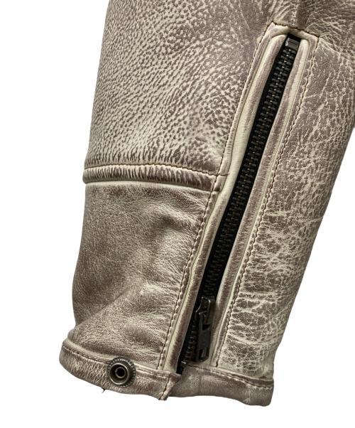 THE DEGNER CLASSIC（ザデグナー クラシック）THE DEGNER CLASSIC (ザデグナー クラシック) レザージャケット ベージュ サイズ:Mの古着・服飾アイテム