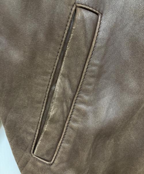 POLO RALPH LAUREN（ポロ・ラルフローレン）POLO RALPH LAUREN (ポロ・ラルフローレン) レザージャケット ブラウン サイズ:Mの古着・服飾アイテム