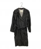 MACKINTOSHマッキントッシュ）の古着「ストライプコート」｜ブラック