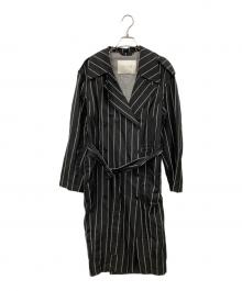 MACKINTOSH（マッキントッシュ）の古着「ストライプコート」｜ブラック