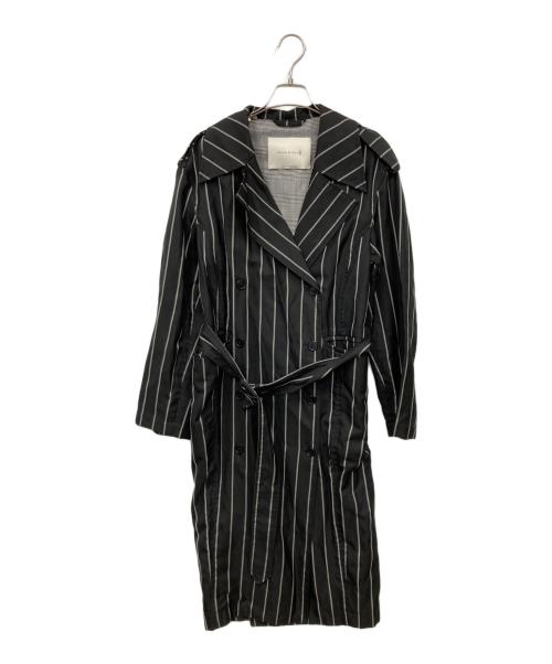 MACKINTOSH（マッキントッシュ）MACKINTOSH (マッキントッシュ) ストライプコート ブラック サイズ:表記なしの古着・服飾アイテム