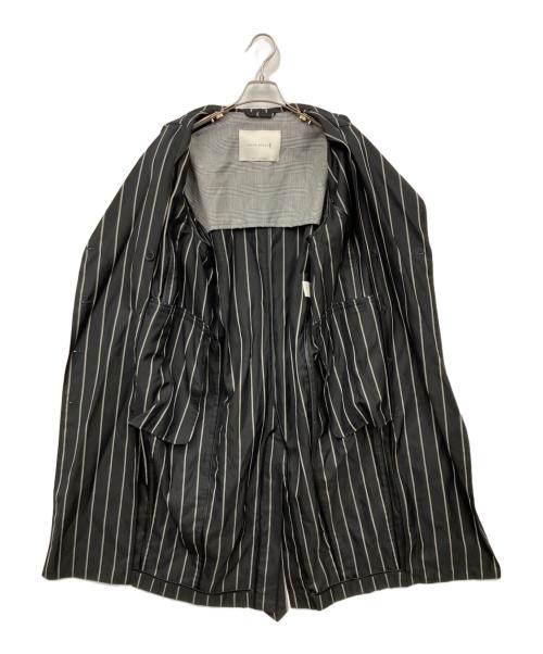 MACKINTOSH（マッキントッシュ）MACKINTOSH (マッキントッシュ) ストライプコート ブラック サイズ:表記なしの古着・服飾アイテム