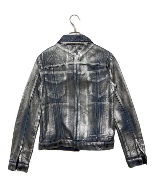 MSGM（エムエスジーエム）MSGM (エムエスジーエム) コーティングデニムジャケット インディゴ サイズ:40の古着・服飾アイテム