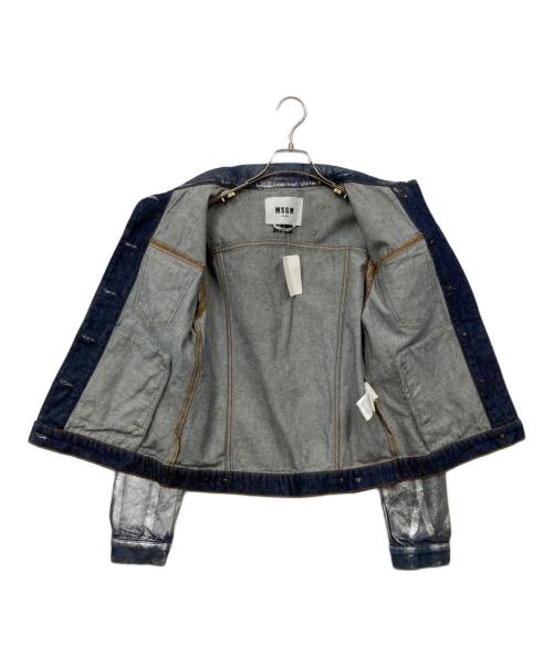 MSGM（エムエスジーエム）MSGM (エムエスジーエム) コーティングデニムジャケット インディゴ サイズ:40の古着・服飾アイテム