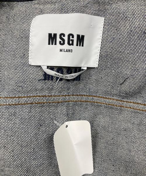 MSGM（エムエスジーエム）MSGM (エムエスジーエム) コーティングデニムジャケット インディゴ サイズ:40の古着・服飾アイテム