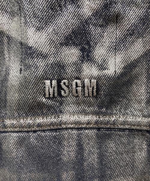 MSGM（エムエスジーエム）MSGM (エムエスジーエム) コーティングデニムジャケット インディゴ サイズ:40の古着・服飾アイテム